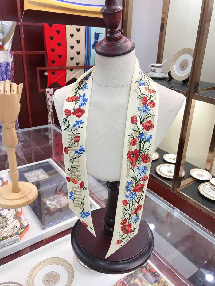 Silk scarf, hair tie , NO BOX, size 6-105cm,  SF15-289-291