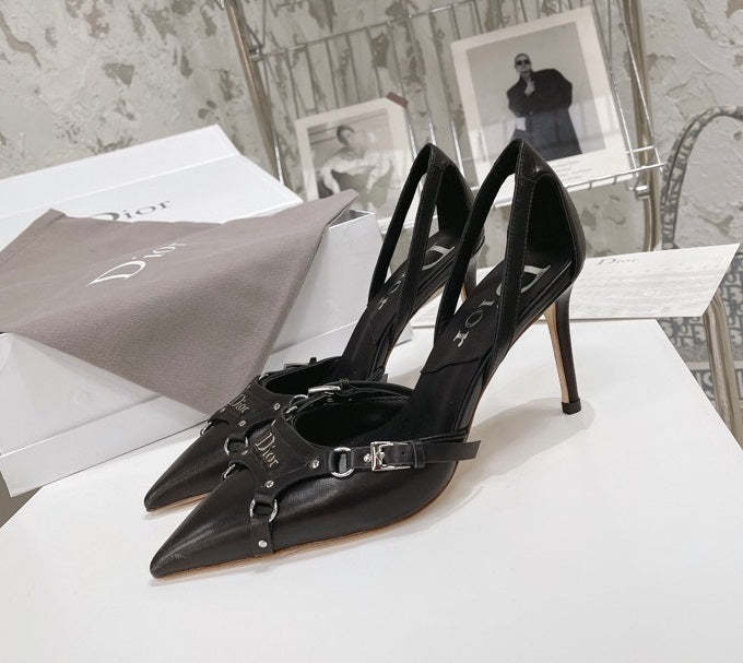 Top Quality Women heel leather shoes, heel 8cm,size 35-42, with box , SS110-170-171