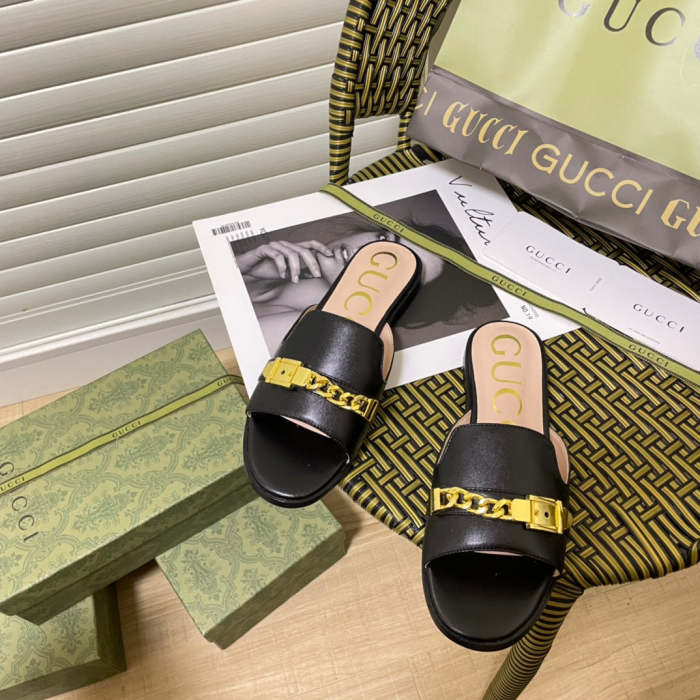 Flat leather sandals slippers , size 35-42 ,SS50-1063-1065