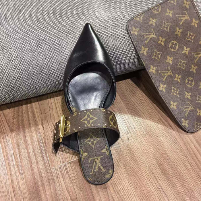 women flat shoes, heel shoes, heel 6.5cm, size 34-43, with box, SS60-1417-1418