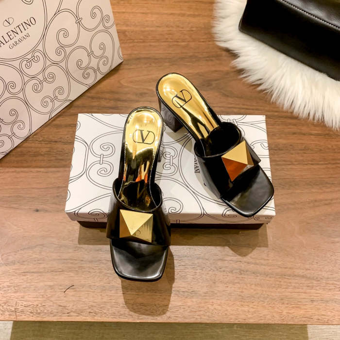 Heel shoes leather sandals slippers , heel 5cm,size 34-41 ,with box, SS60-1471-1476