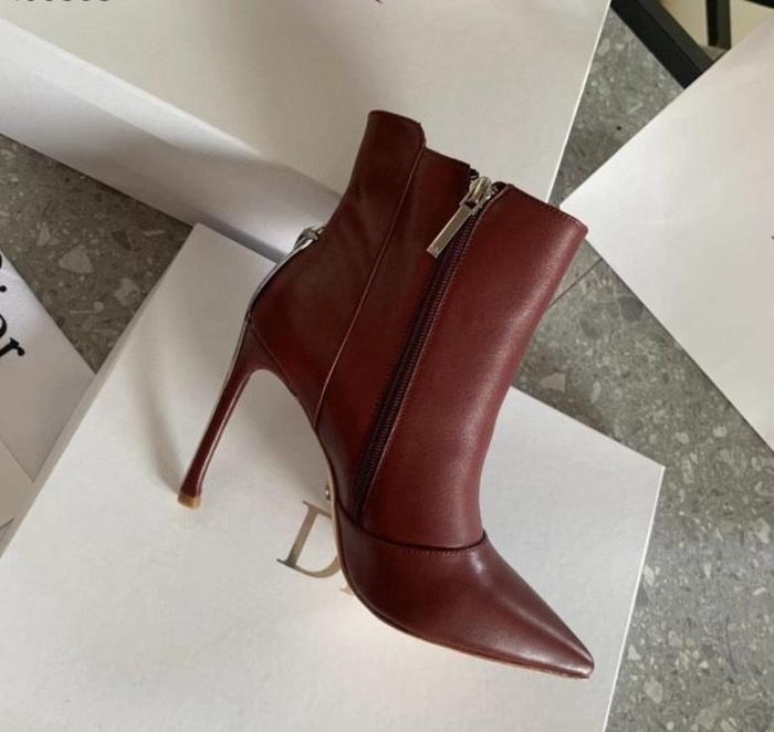 women leather heel boots shoes, size 35-40, with box,SS138-25-29