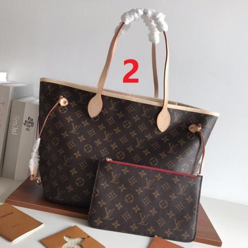 canvas leather neverfull bag ,AAAAA ,size  PM , MM ,GM ,no box, B130-2