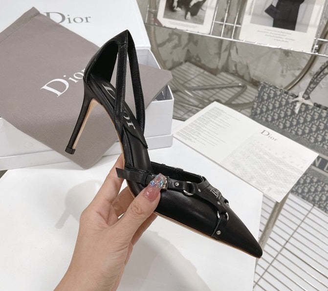 Top Quality Women heel leather shoes, heel 8cm,size 35-42, with box , SS110-170-171