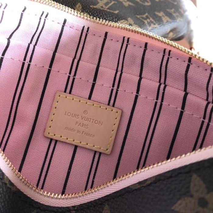 canvas leather neverfull bag ,AAAAA ,size  PM , MM ,GM ,no box, B130-7