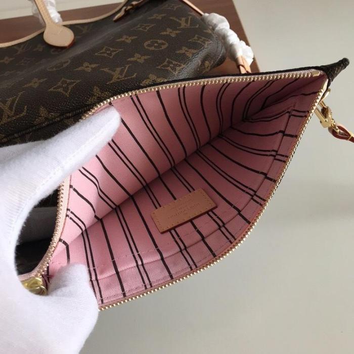 canvas leather neverfull bag ,AAAAA ,size  PM , MM ,GM ,no box, B130-7