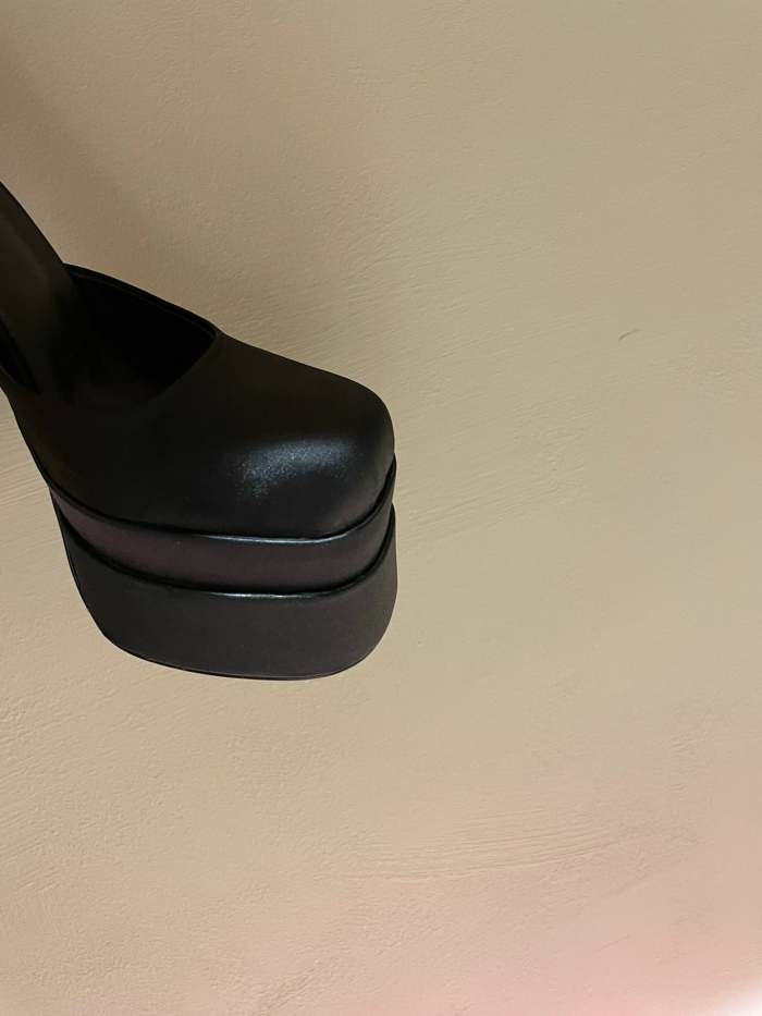 women silk and leather heel shoes, size 35-42, Heel 15.5cm, with box,SS138-30-37