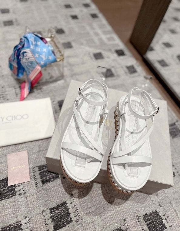 Flat leather sandals slippers , size 35-41 ,with box, SS110-209-210