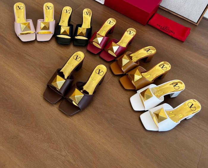 Heel shoes leather sandals slippers , heel 5cm,size 34-41 ,with box, SS60-1471-1476