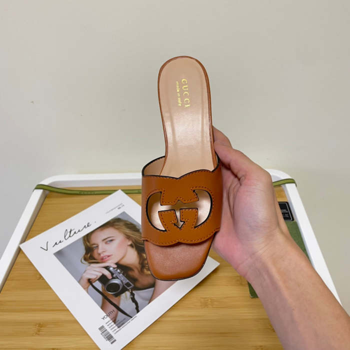 Flat leather sandals slippers , size 35-41 ,SS50-1069-1073