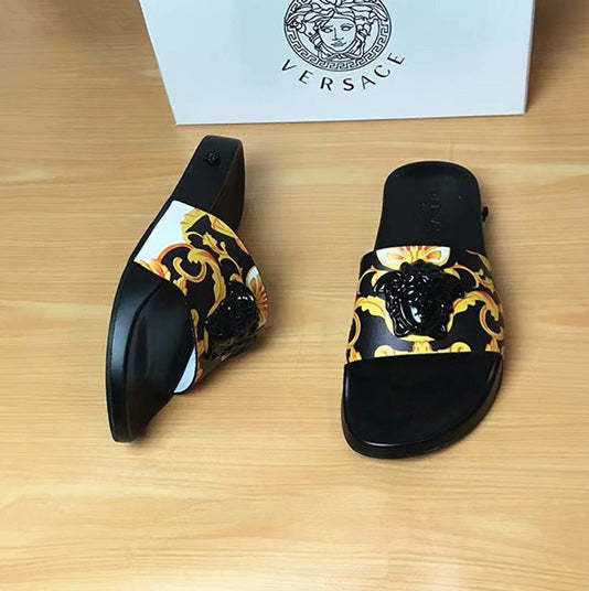 Flat leather sandals slippers , size 35-46, SS60-1858