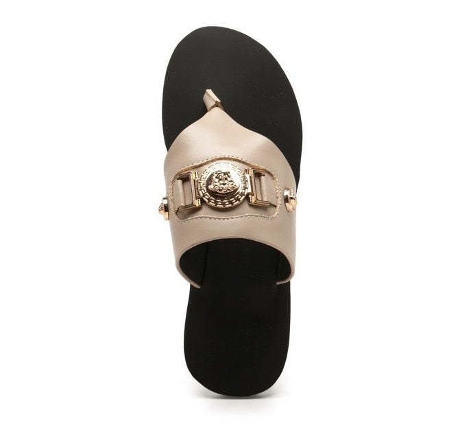 Flat leather sandals slippers , size 35-42 ,with box, SS70-1251-1254