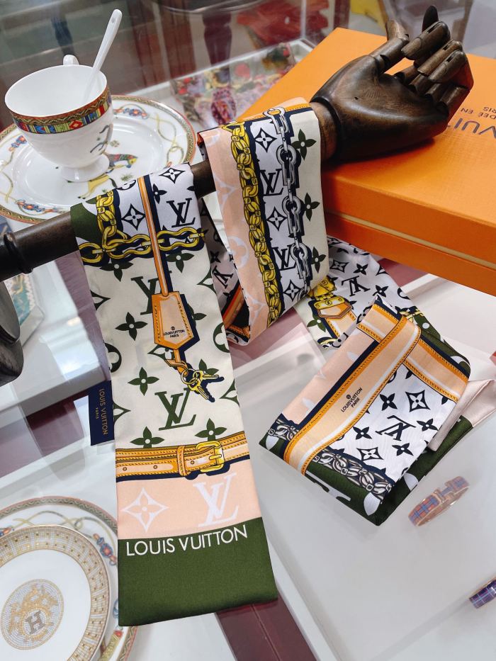 Silk scarf, hair tie , NO BOX, size 8-120cm,  SF15-299-302