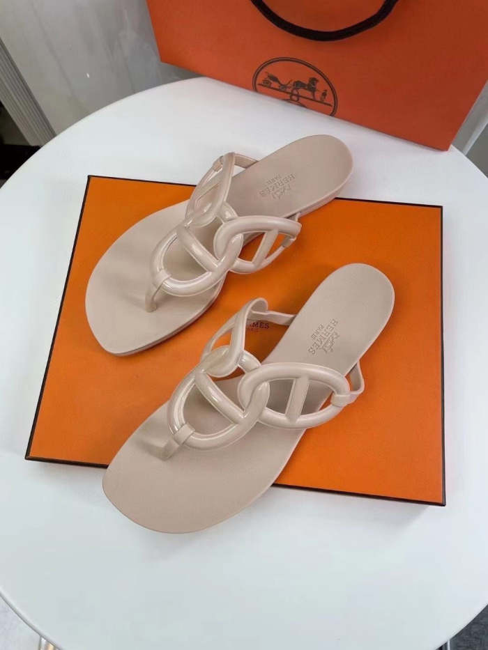 Flat leather sandals slippers , size 35-41  , with box,  SS50-875-880