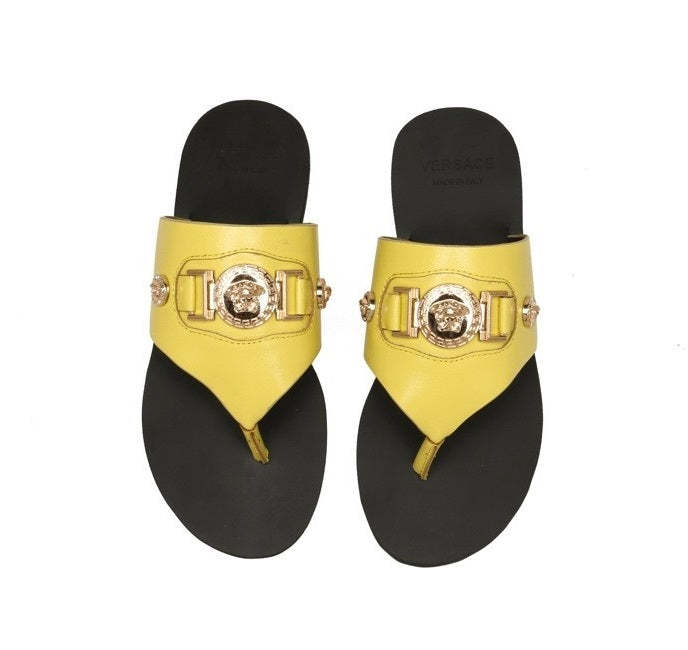 Flat leather sandals slippers , size 35-42 ,with box, SS70-1251-1254