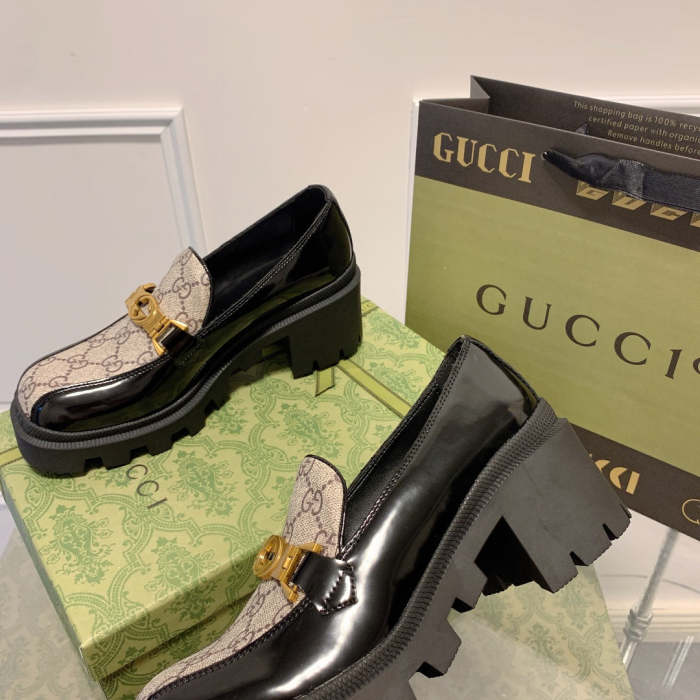 women chunky heel loafers,heel:5.5cm,size 35-40, with box, SS70-1269