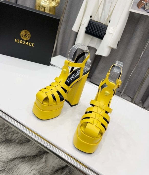 Women heel leather shoes, heel 15cm,waterproof platform 5.5 cm,size 34-42, with box , SS110-182-187