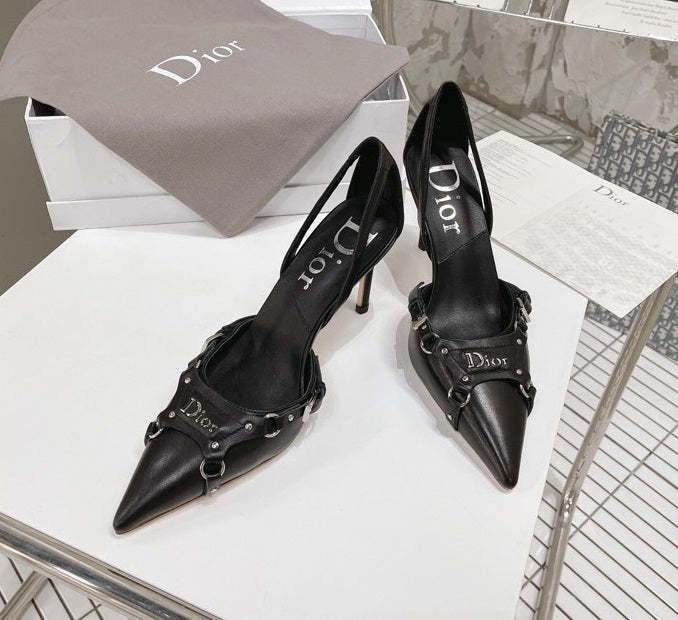 Top Quality Women heel leather shoes, heel 8cm,size 35-42, with box , SS110-170-171