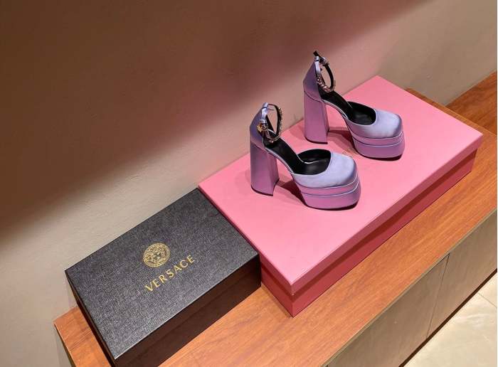 women silk and leather heel shoes, size 35-42, Heel 15.5cm, with box,SS138-30-37