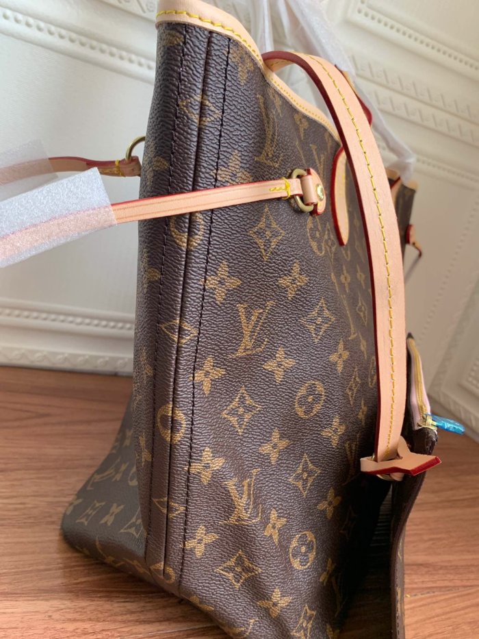 canvas leather neverfull bag ,AAAAA ,size  PM , MM ,GM ,no box, B130-7