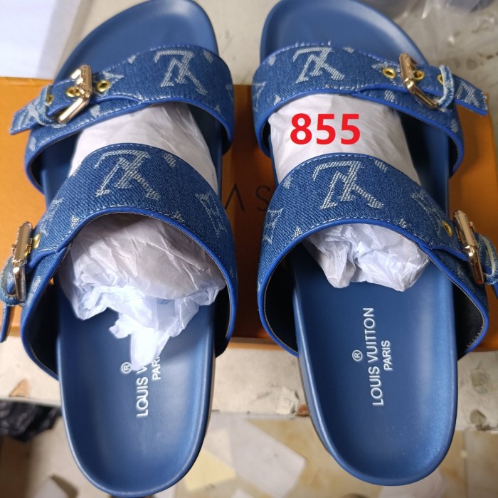 Men women leather slipper shoes, size 37-45,  with box, SS50-852-857