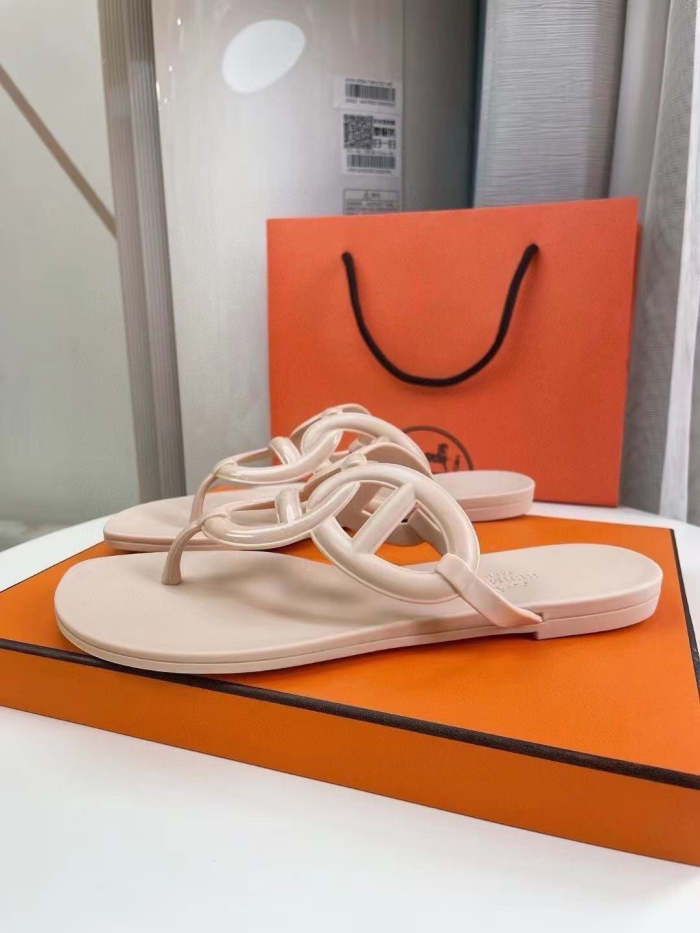 Flat leather sandals slippers , size 35-41  , with box,  SS50-875-880