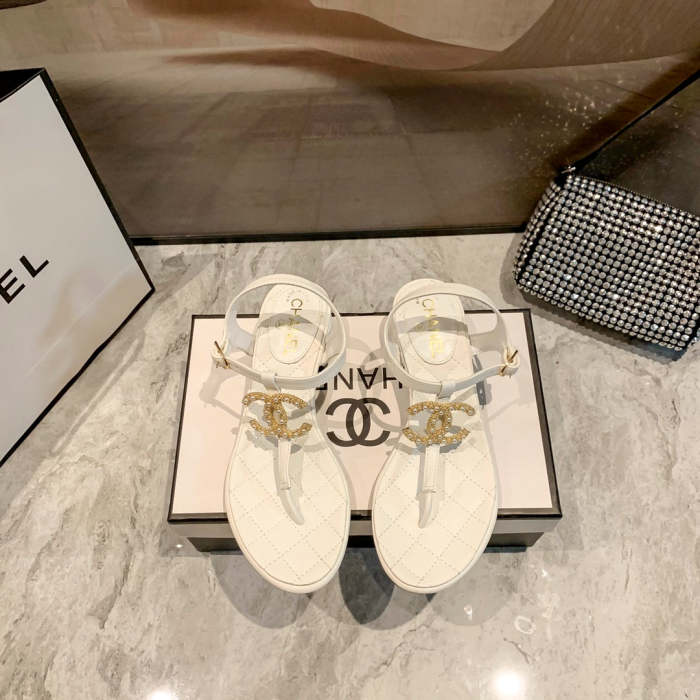 Flat leather sandals slippers , size 34-40 , with box, SS60-1390-1393