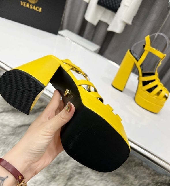 Women heel leather shoes, heel 15cm,waterproof platform 5.5 cm,size 34-42, with box , SS110-182-187