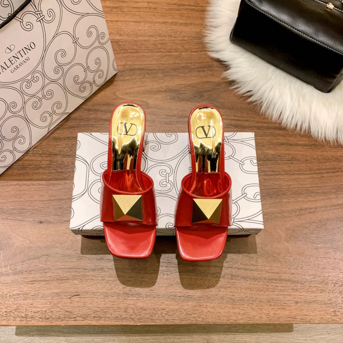 Heel shoes leather sandals slippers , heel 5cm,size 34-41 ,with box, SS60-1471-1476