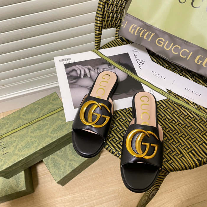 Flat leather sandals slippers , size 35-42 ,SS50-1063-1065