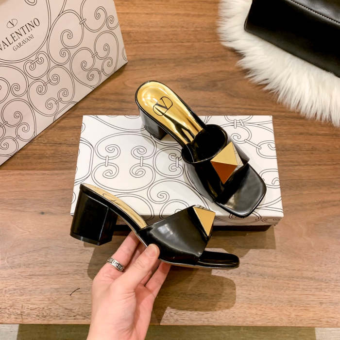 Heel shoes leather sandals slippers , heel 5cm,size 34-41 ,with box, SS60-1471-1476