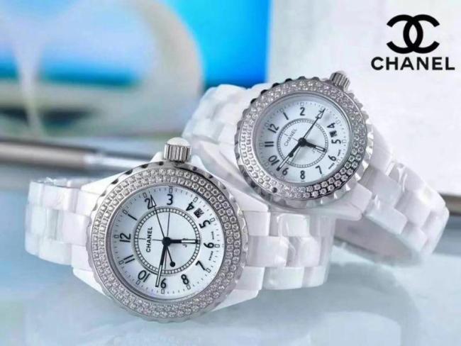 Men and women couple watches, quartz electronic watches, ceramic watches,size : Man 38mm, Women 33mm