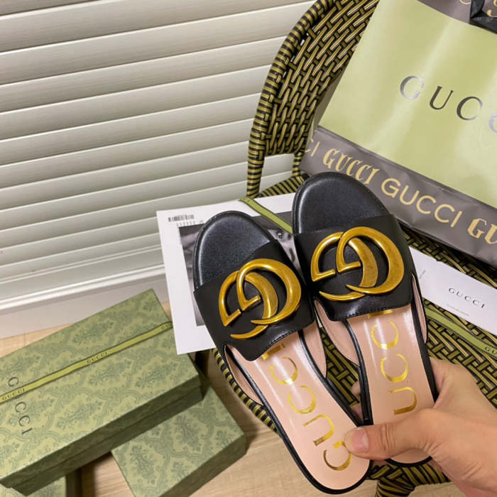 Flat leather sandals slippers , size 35-42 ,SS50-1063-1065