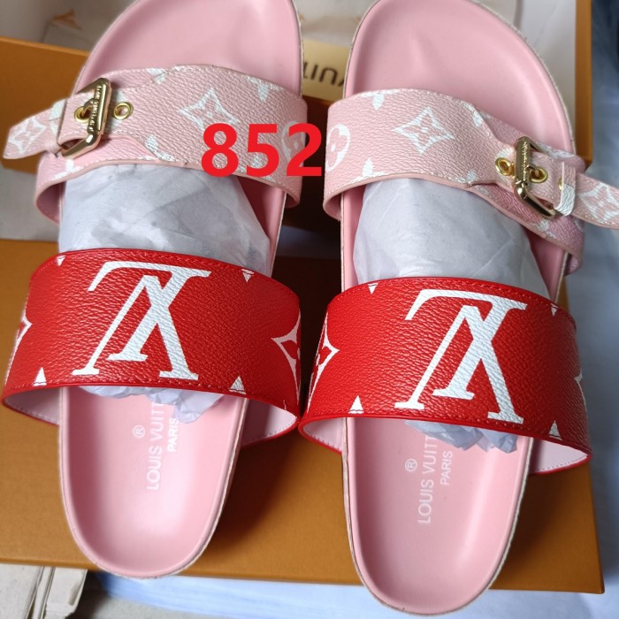 Men women leather slipper shoes, size 37-45,  with box, SS50-852-857