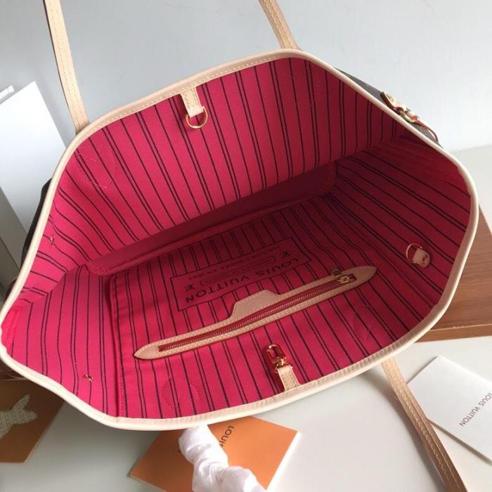 canvas leather neverfull bag ,AAAAA ,size  PM , MM ,GM ,no box, B130-3