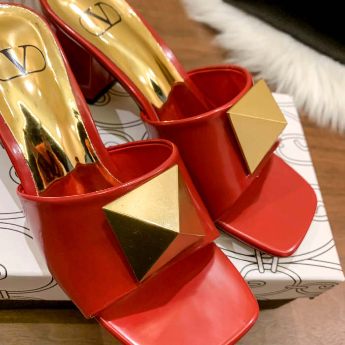Heel shoes leather sandals slippers , heel 5cm,size 34-41 ,with box, SS60-1471-1476
