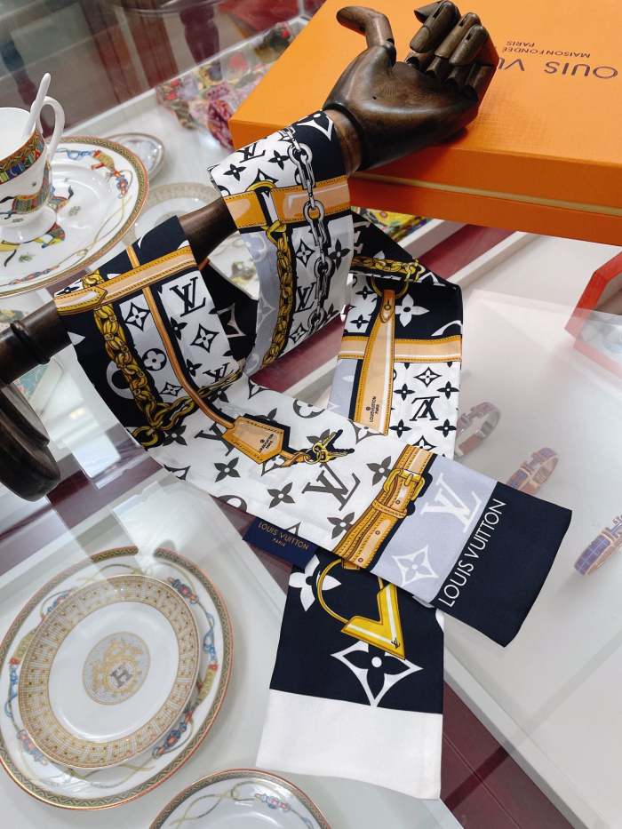Silk scarf, hair tie , NO BOX, size 8-120cm,  SF15-299-302