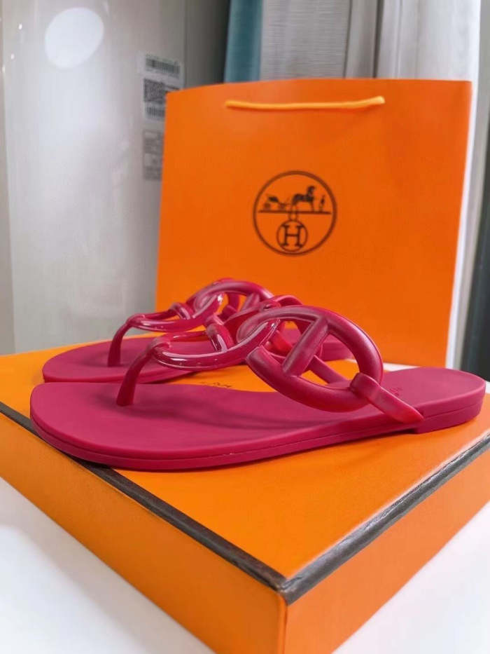 Flat leather sandals slippers , size 35-41  , with box,  SS50-875-880