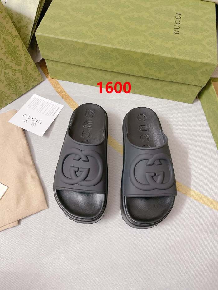 Flat leather sandals slippers , size 35-41 ,with box, SS60-1598-1600