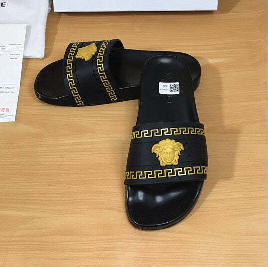 Flat leather sandals slippers , size 35-46, SS60-1857