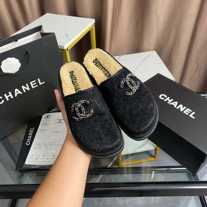 Women fur flat shoes,size 35-41, SS60-1936-1938