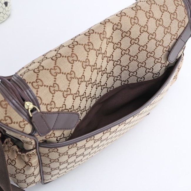 Canvas and split leather baby diaper bag + nursing bottle bag+ cushion, AAA, no box,diaper bag size  40x30x14cm,B98-25