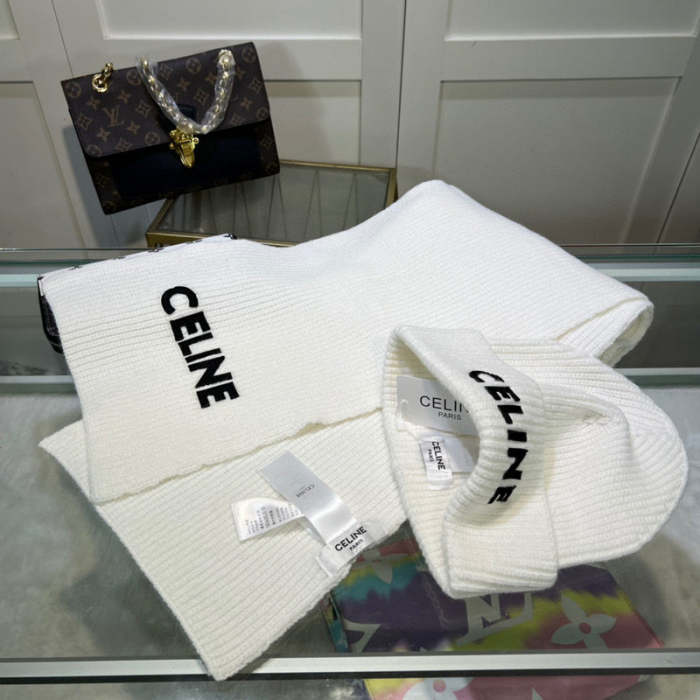 cashmere cotton scarf and hat ,no box. HX68-17-22