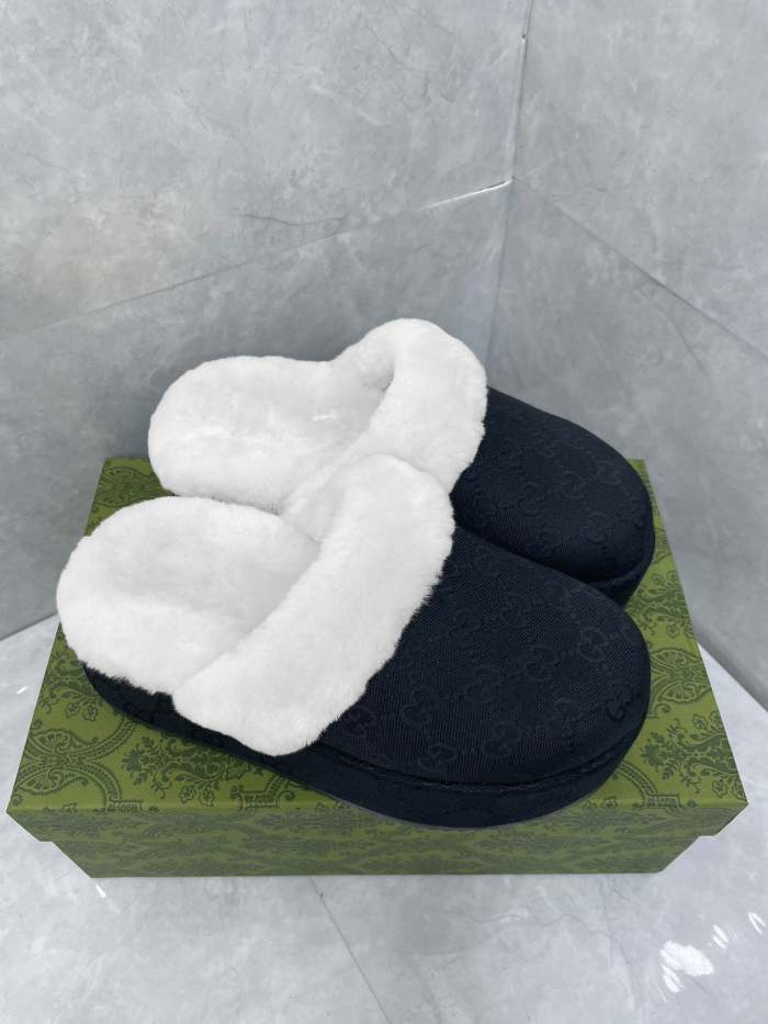 Women flat fur shoes, size 35-43, SS60-2267