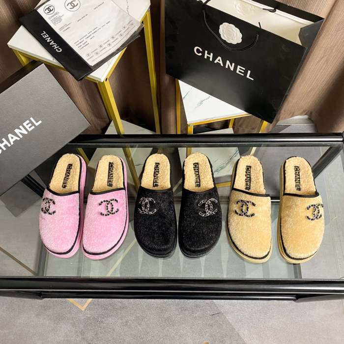 Women fur flat shoes,size 35-41, SS60-1936-1938