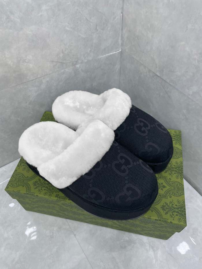 Women flat fur shoes, size 35-43, SS60-2265