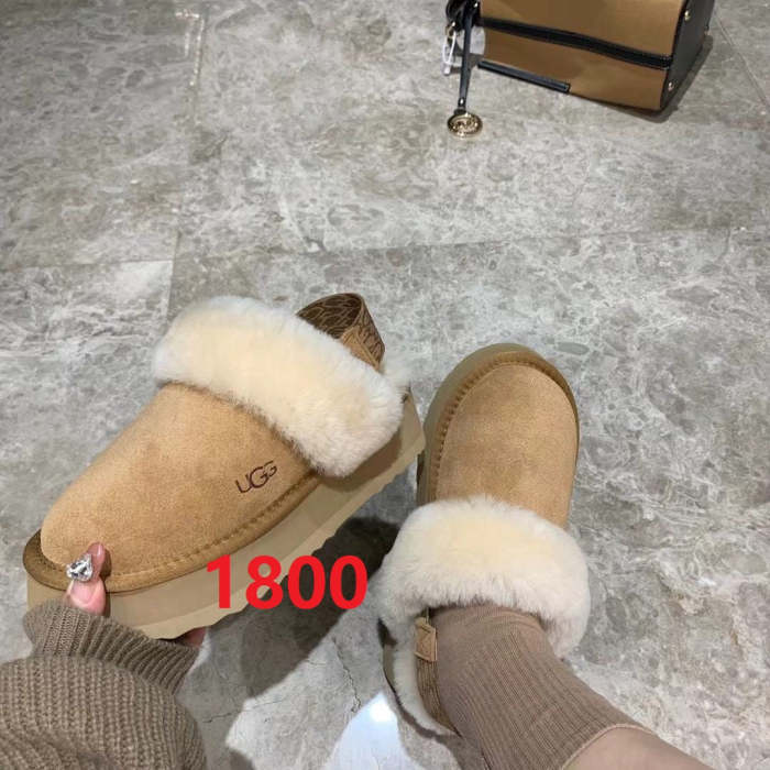 Women flat fur shoes, size 35-42, SS70-1800