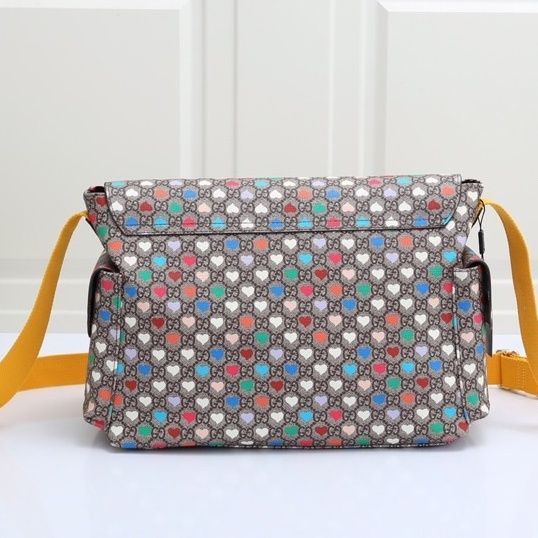 Canvas and split leather baby diaper bag + nursing bottle bag+ cushion, AAA, no box,diaper bag size  40x29x16cm,B98-30