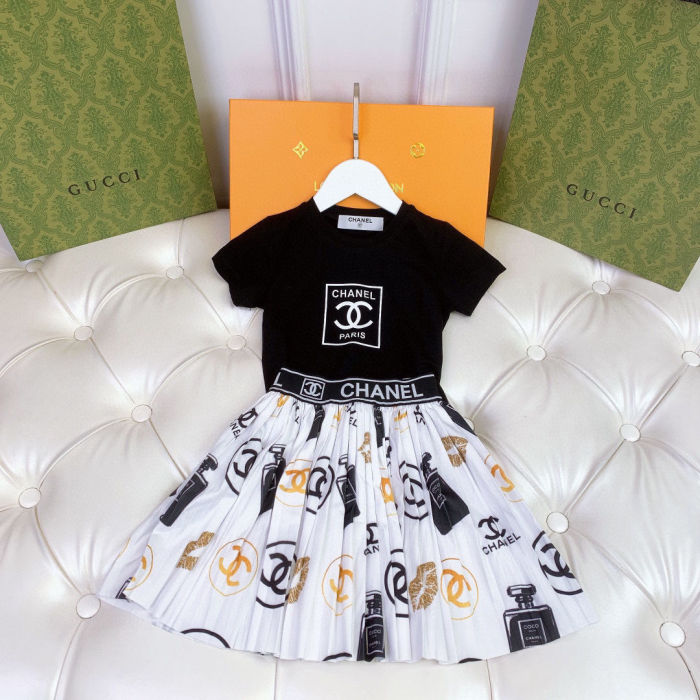 T-shirt + Skirts suit Kids set clothes, no box,CL25-871-872