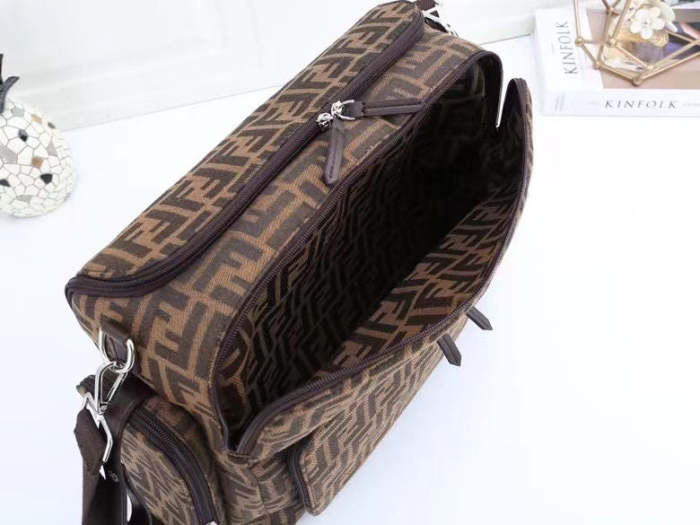 Canvas and split leather baby diaper bag + nursing bottle bag+ cushion, AAA, no box,diaper bag size  44x31x14cm,B98-49